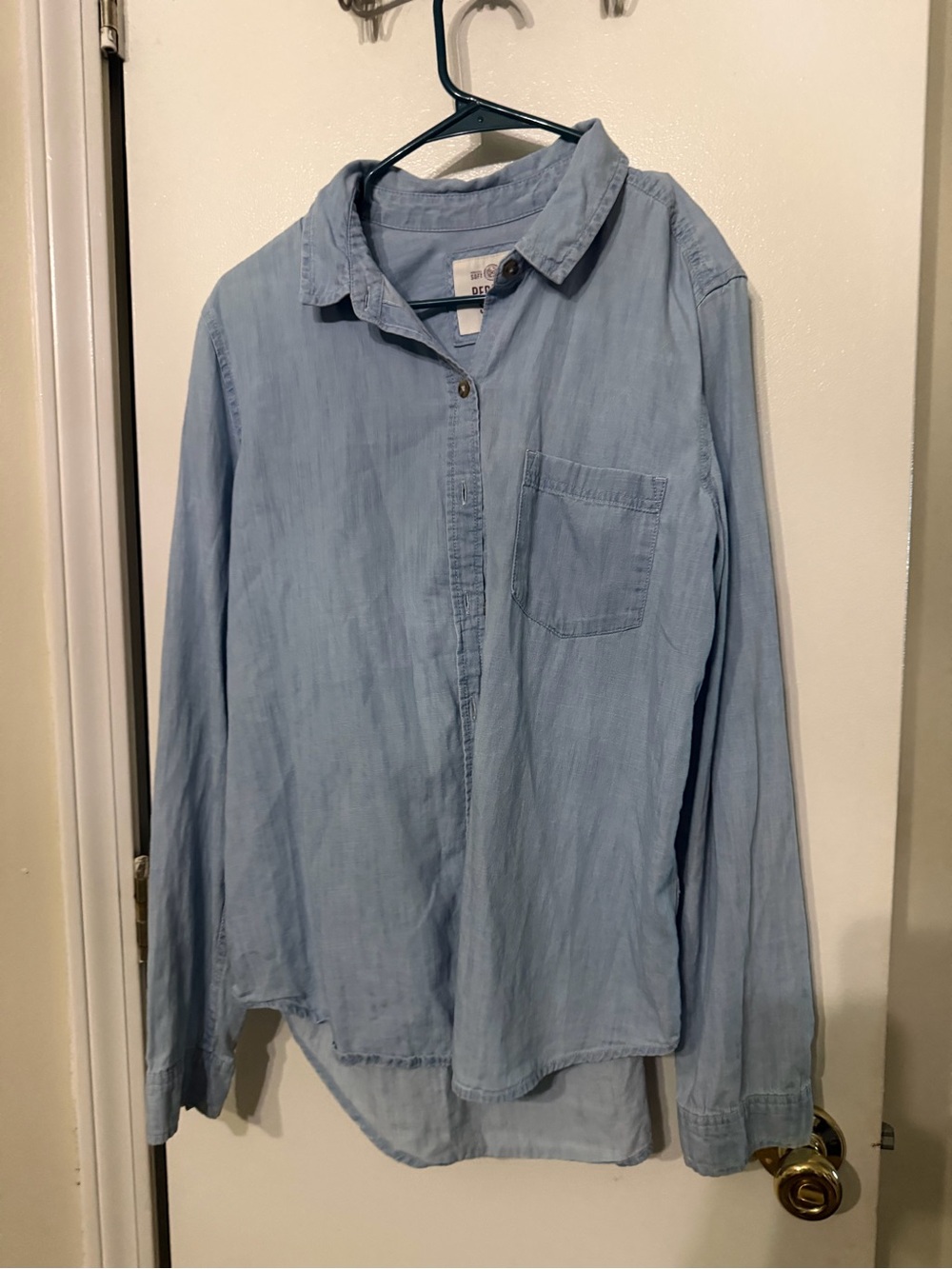 SO perfect Light Blue Women's Button-Up Shirt